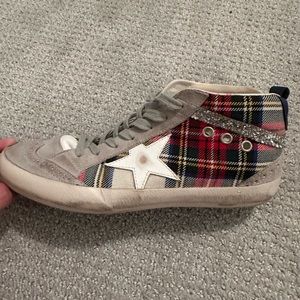 Golden goose plaid midstar sneakers